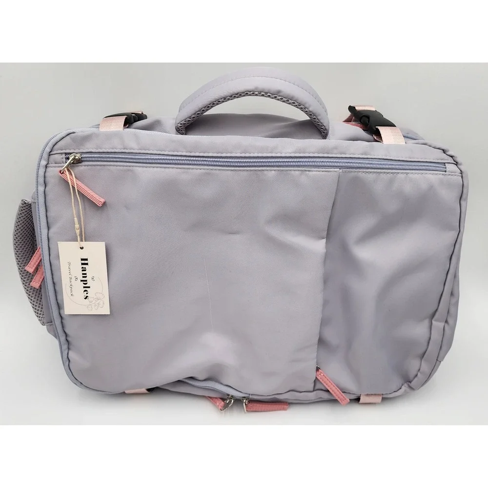 Hanples Travel Backpack Unisex Large Lavender NWT Multi-Pocket Laptop Bag